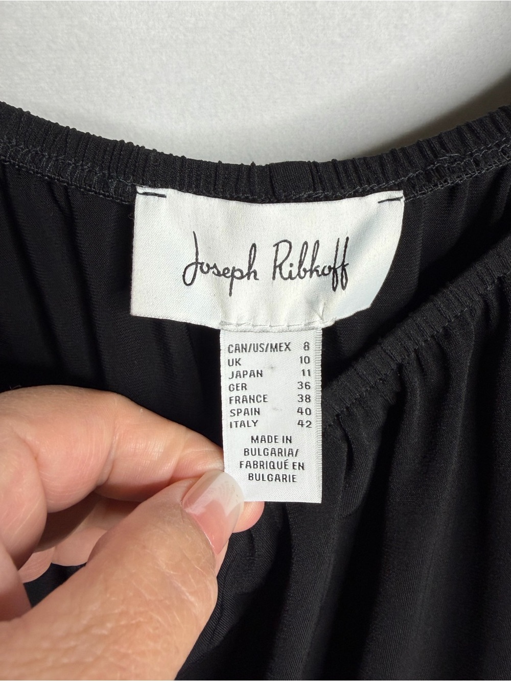 Joseph Ribkoff Black High-Low Off-Shoulder Ruffle Dress - Picture 3 of 9